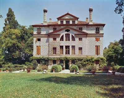 Ansicht der Gartenfassade, gebaut 1559-60 von Andrea Palladio